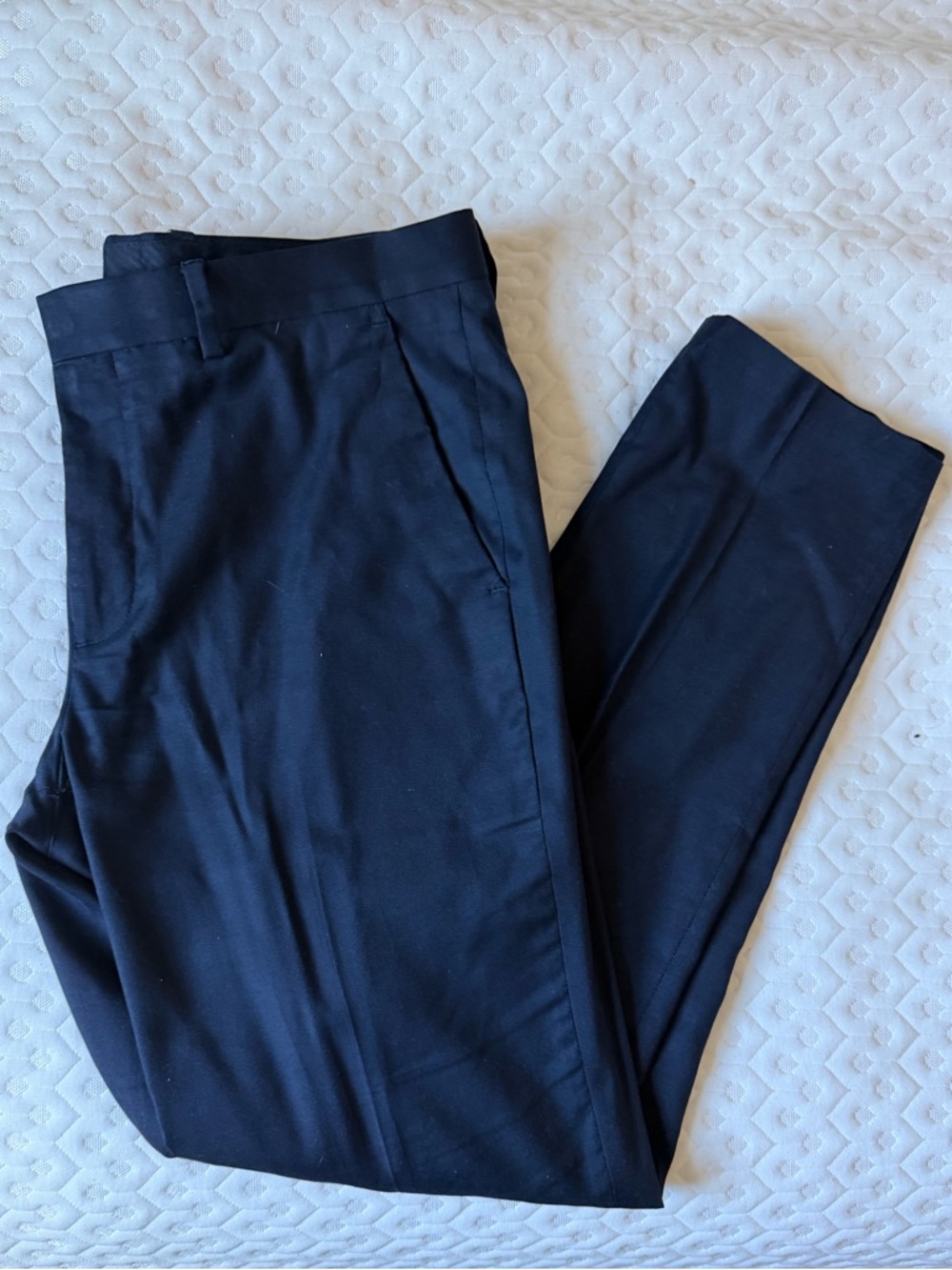 Express‎ Men's Navy Dress Pants Extra Slim Stretch 32” inseam